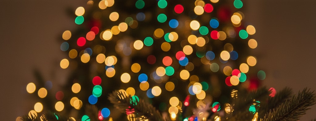 bokeh christmas lights Scranton